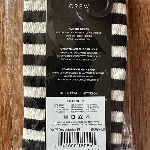 Toesox Full Toe Grip Socks Pilates Scrunch Knee Crew Low Rise Bundle Size SM - Picture 4 of 8